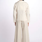 LORAINE giacca con fiori ricamati E25VE013 ECRU stella forest 