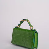 Clutch AUDREY MINI CLUTCH pelle B575CFC GREEN studio AMELIA 