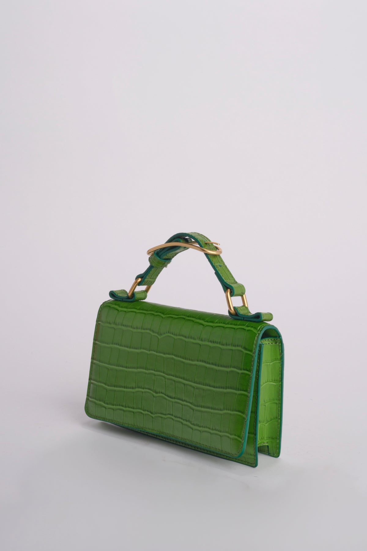 Clutch AUDREY MINI CLUTCH pelle B575CFC GREEN studio AMELIA 