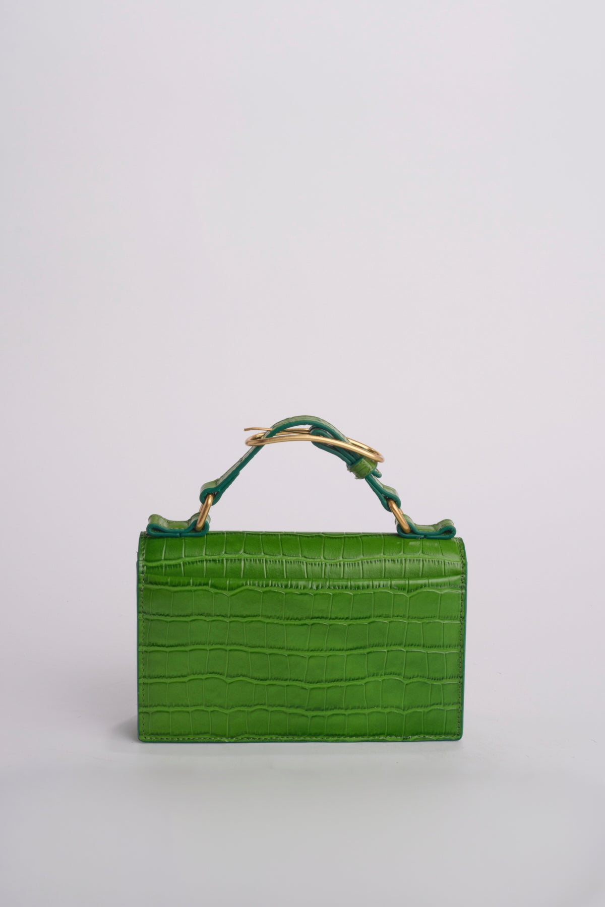 Clutch AUDREY MINI CLUTCH pelle B575CFC GREEN studio AMELIA 