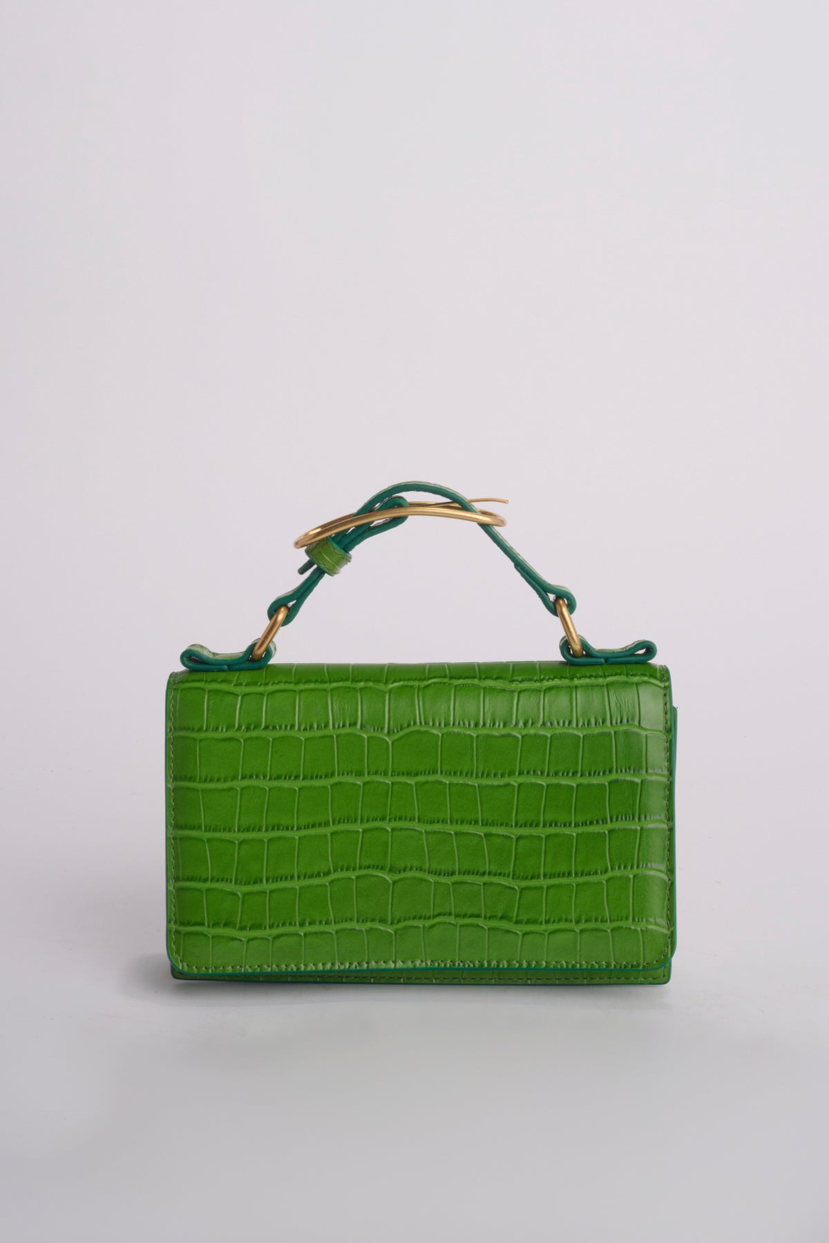Clutch AUDREY MINI CLUTCH pelle B575CFC GREEN studio AMELIA 