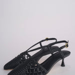 Sabot NEXUS 50 HEEL intrecciato tacco 5 F839CFC BLACK studio AMELIA 