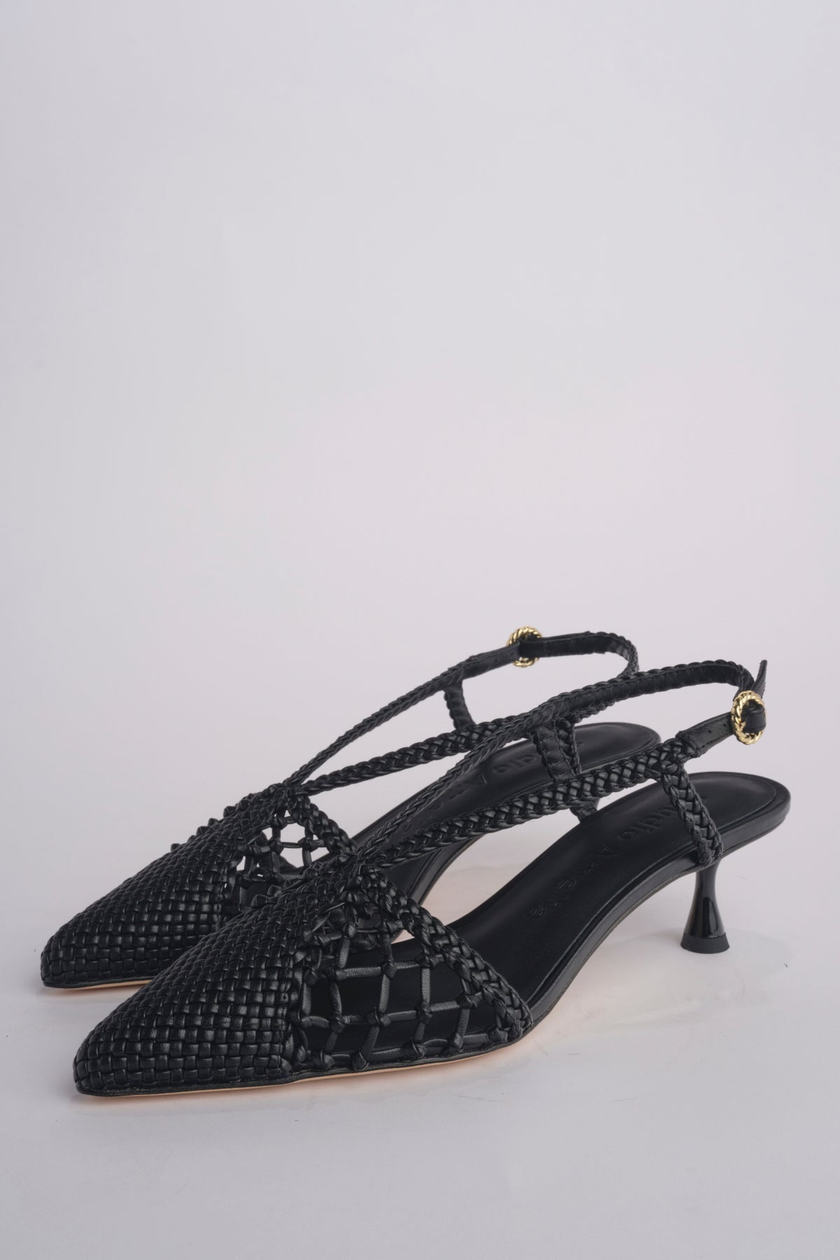 Sabot NEXUS 50 HEEL intrecciato tacco 5 F839CFC BLACK studio AMELIA 