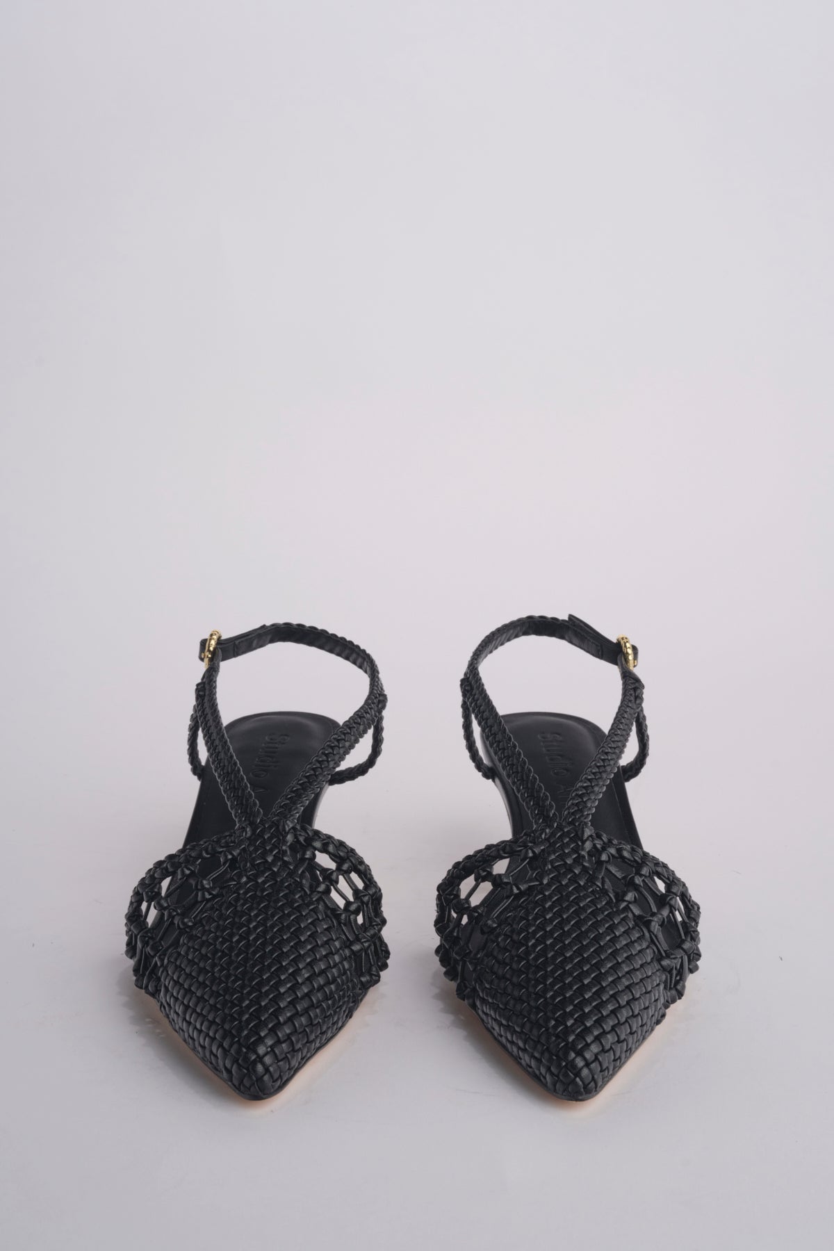 Sabot NEXUS 50 HEEL intrecciato tacco 5 F839CFC BLACK studio AMELIA 