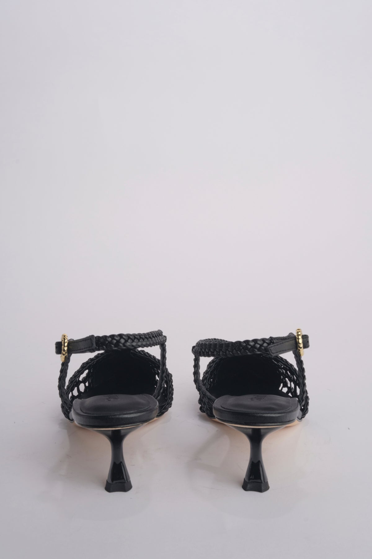 Sabot NEXUS 50 HEEL intrecciato tacco 5 F839CFC BLACK studio AMELIA 