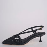 Sabot NEXUS 50 HEEL intrecciato tacco 5 F839CFC BLACK studio AMELIA 