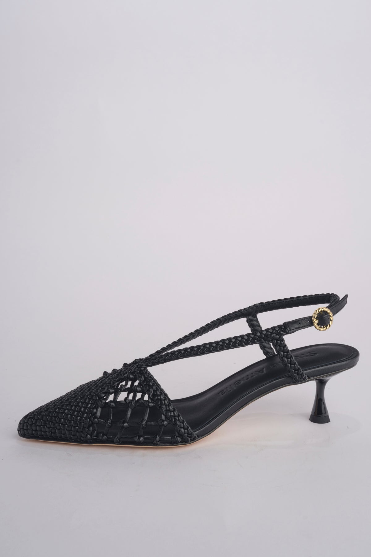 Sabot NEXUS 50 HEEL intrecciato tacco 5 F839CFC BLACK studio AMELIA 