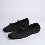 MIGNON ballerina in raso con punta quadrata F846SE1 BLK studio AMELIA 