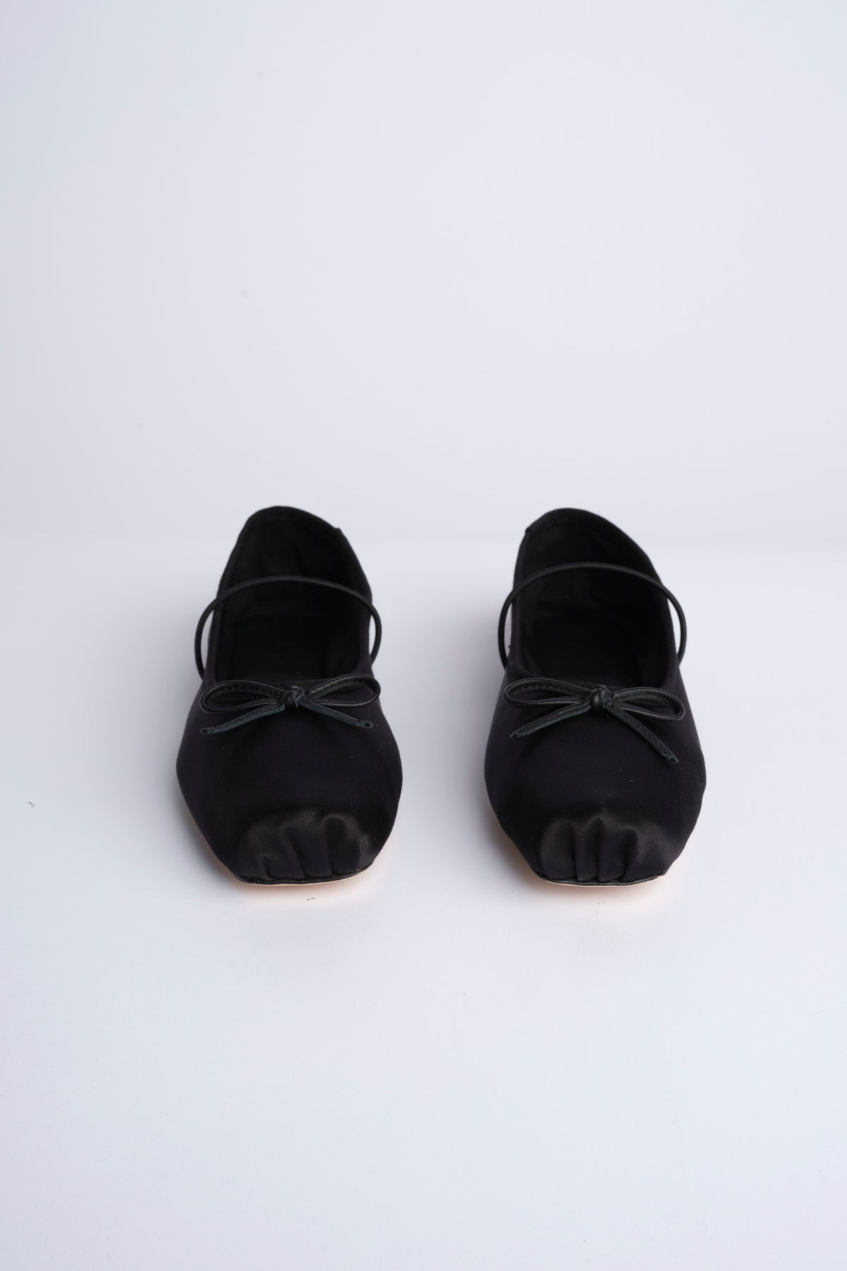 MIGNON ballerina in raso con punta quadrata F846SE1 BLK studio AMELIA 