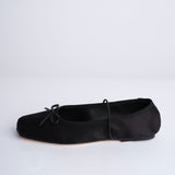 MIGNON ballerina in raso con punta quadrata F846SE1 BLK studio AMELIA 