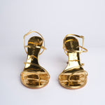HELIX 90 sandalo in nappa spazzolata F849CFS GLD studio AMELIA 