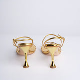 HELIX 90 sandalo in nappa spazzolata F849CFS GLD studio AMELIA 