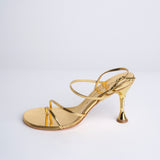 HELIX 90 sandalo in nappa spazzolata F849CFS GLD studio AMELIA 