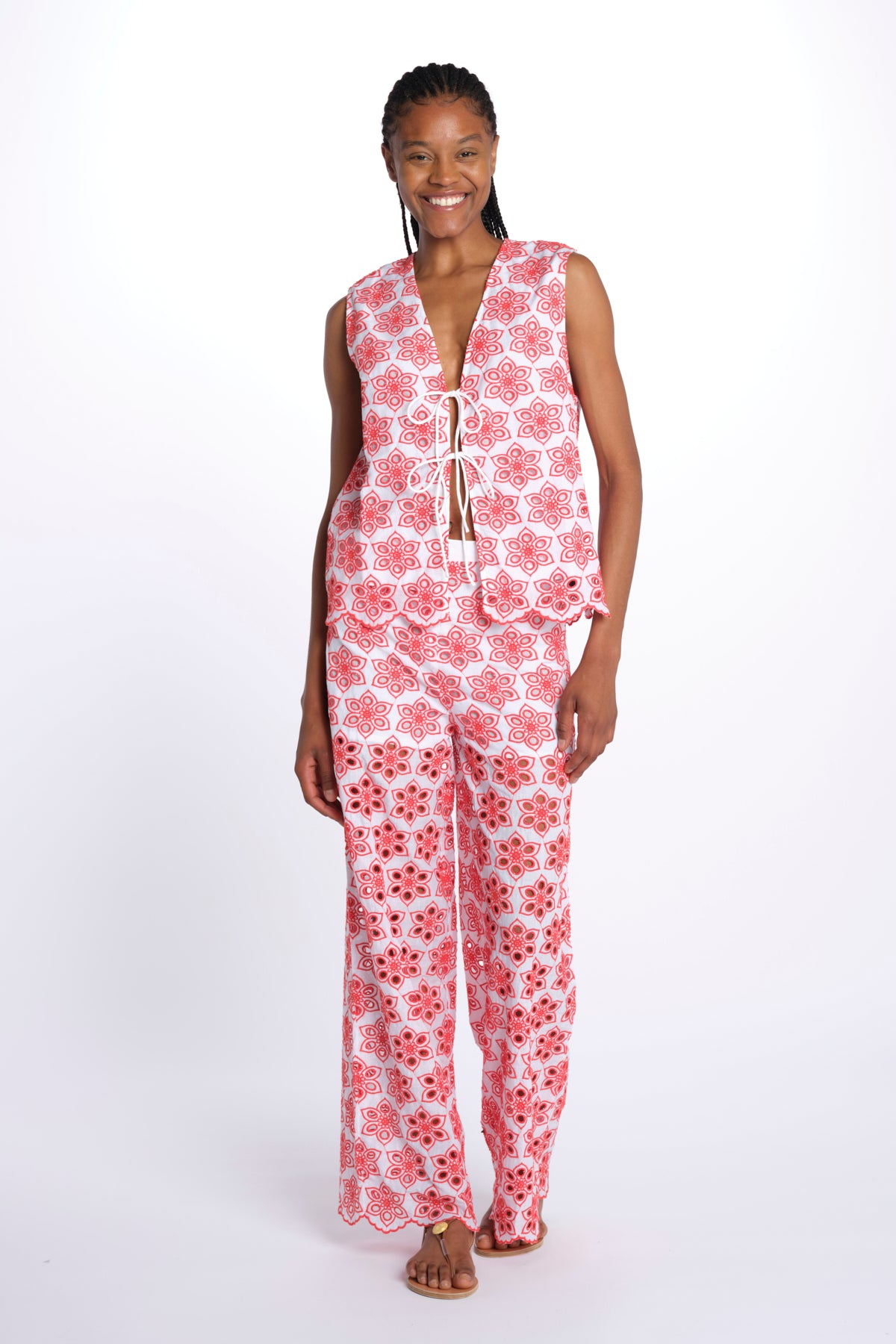 Pantalone LUPY PANT fiori R25009 EYELETRED sundress 