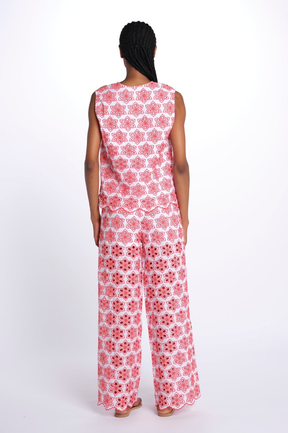 Gilet BAO TOP ricamo fiori S25016 EYELETRED sundress 