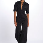 Tuta m/c BIANCA con zip BIANCA 3109 BLACK the latest 