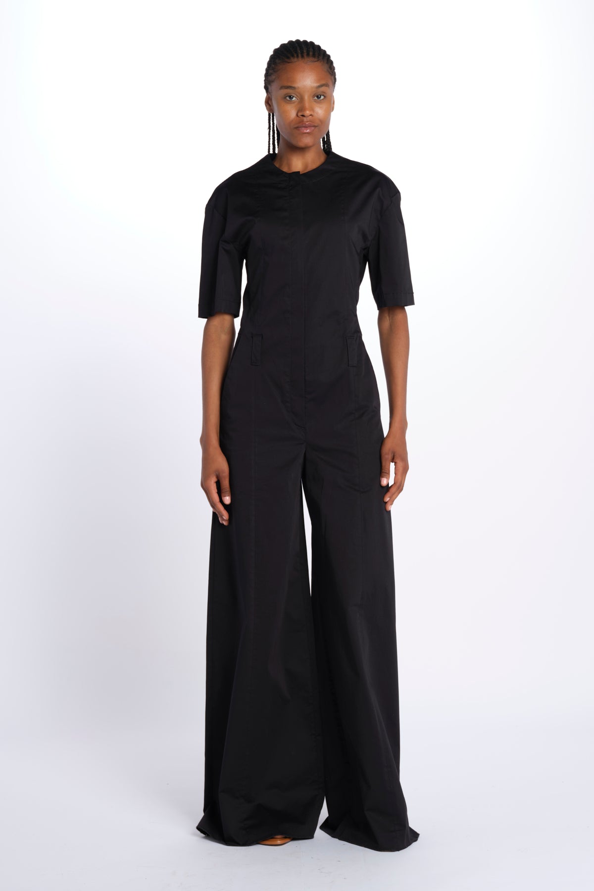 Tuta m/c BIANCA con zip BIANCA 3109 BLACK the latest 