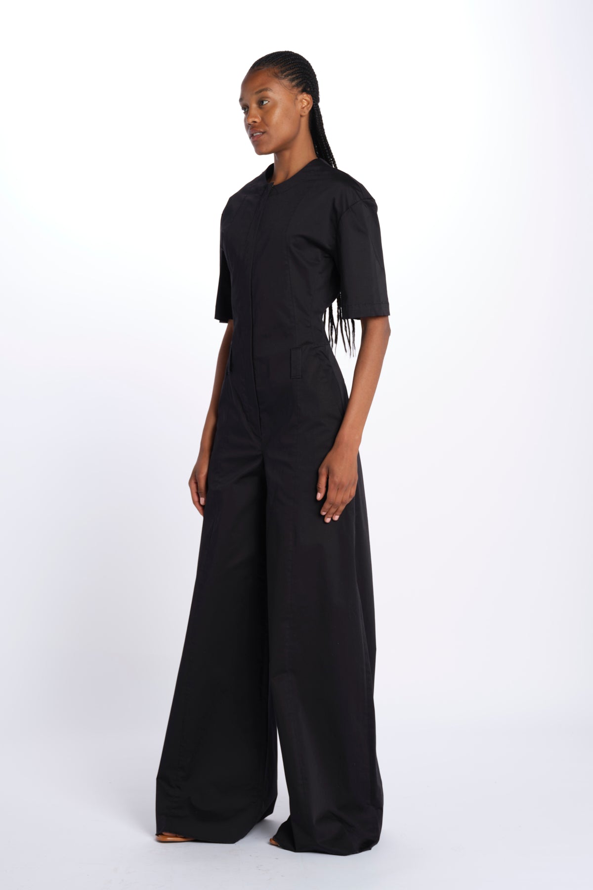 Tuta m/c BIANCA con zip BIANCA 3109 BLACK the latest 