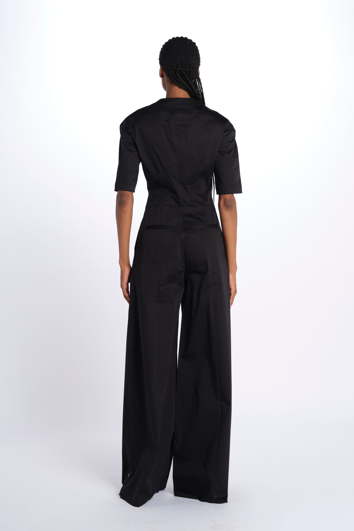 Tuta m/c BIANCA con zip BIANCA 3109 BLACK the latest 