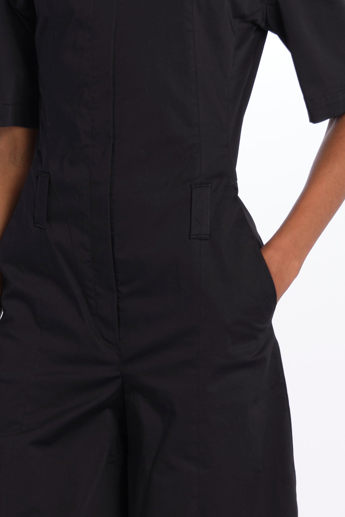 Tuta m/c BIANCA con zip BIANCA 3109 BLACK the latest 
