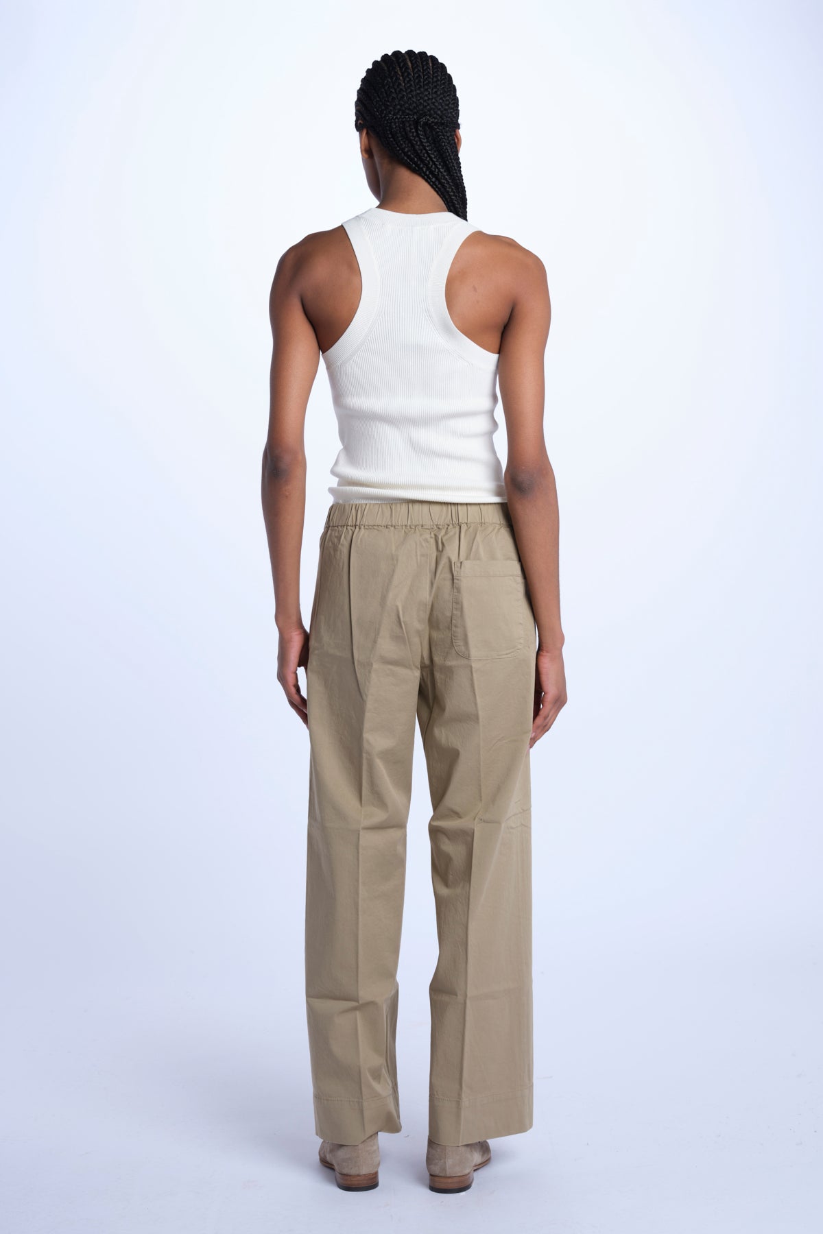 Pantalone PENSIL cotone con elastico PENSIL KHAKI true avenue 