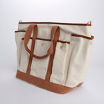 Borsa worker canvas pelle CABAS MULTIPOCH IVOIRE002 vanessa bruno 