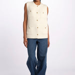 Gilet lungo uncinetto ELISABETH ECRU003 vanessa bruno 