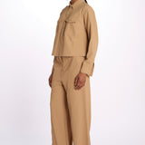 Camicia COLVIN bottoni oro CP3241142 KHAKI veronica beard 