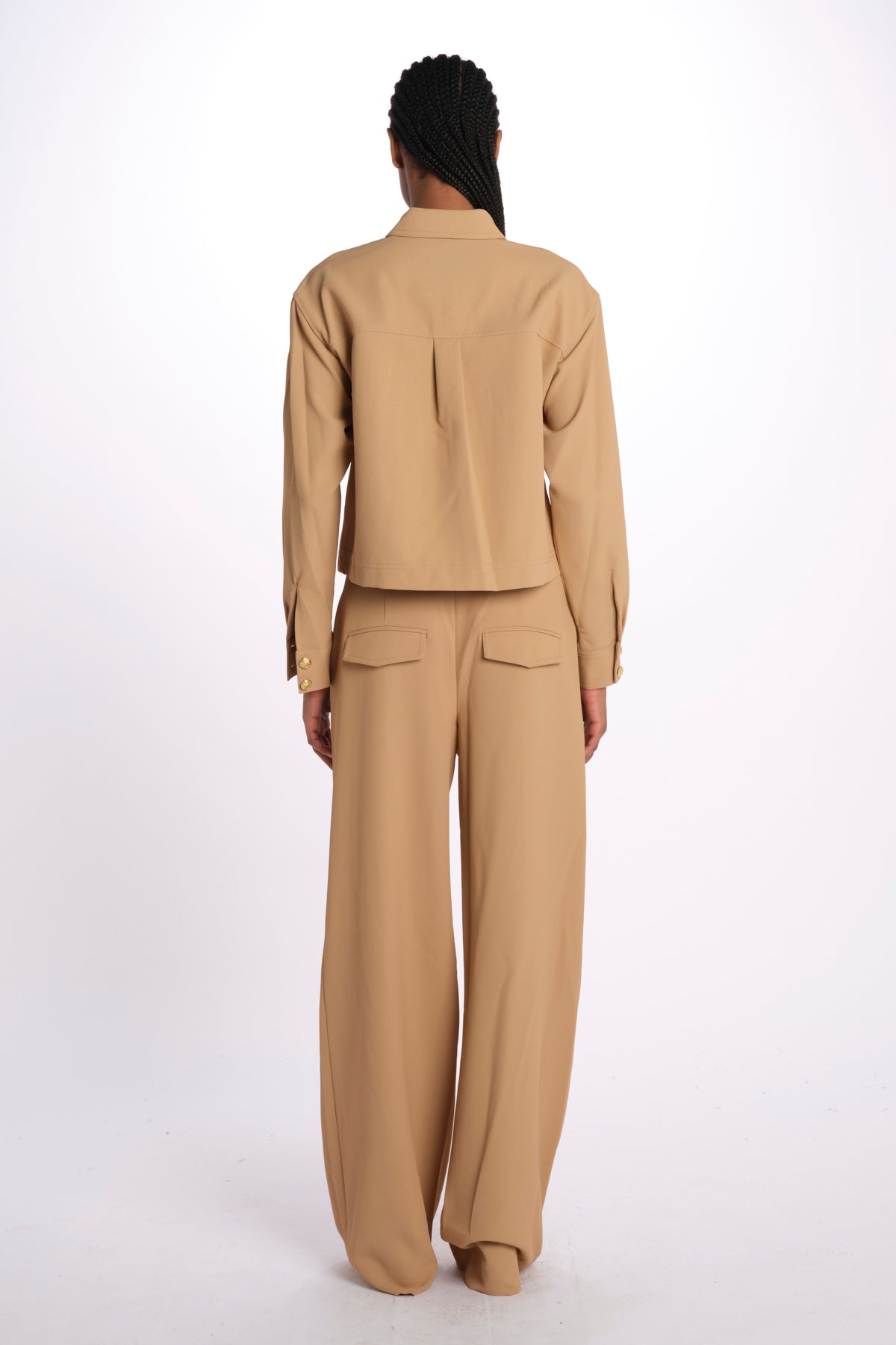 Camicia COLVIN bottoni oro CP3241142 KHAKI veronica beard 