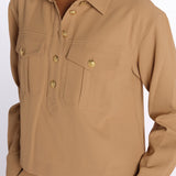 Camicia COLVIN bottoni oro CP3241142 KHAKI veronica beard 