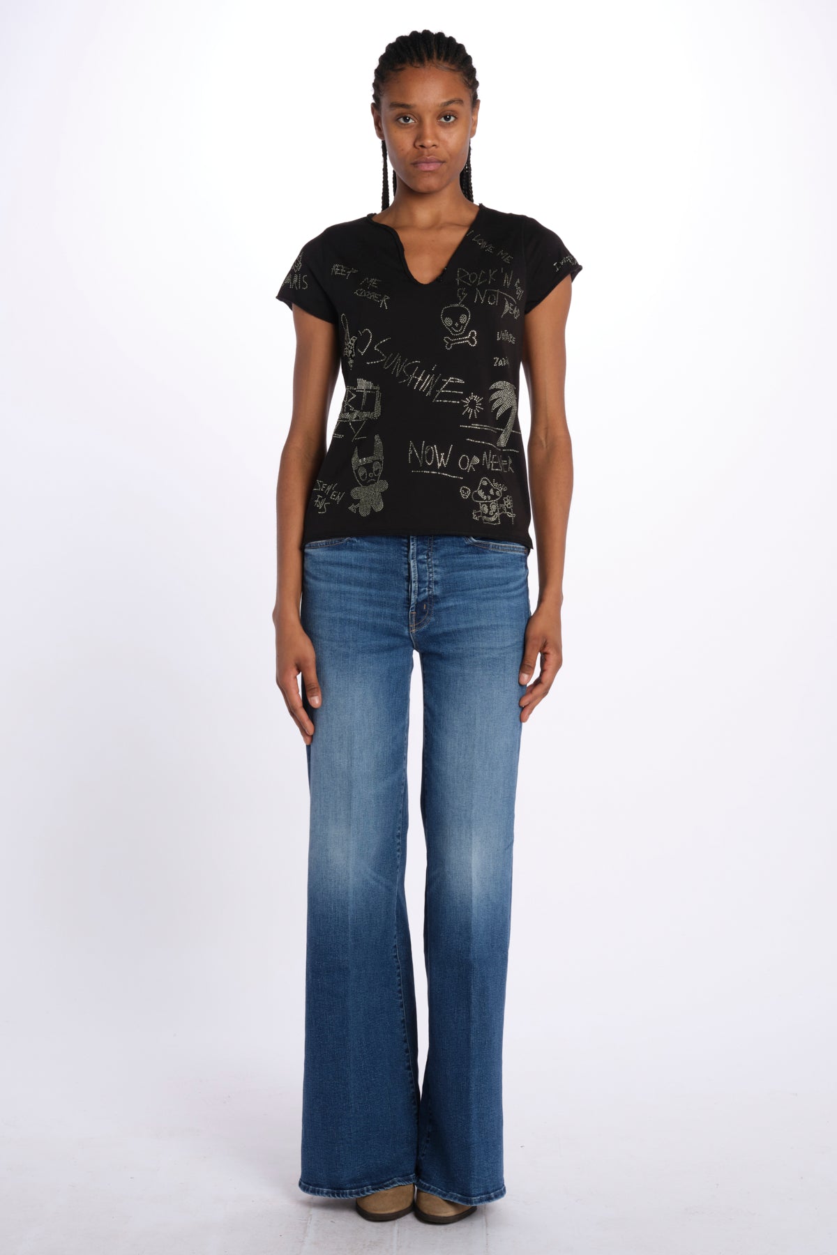 Tunisien ml cl multi strass JWTN02633 BLACK zadig & voltaire 