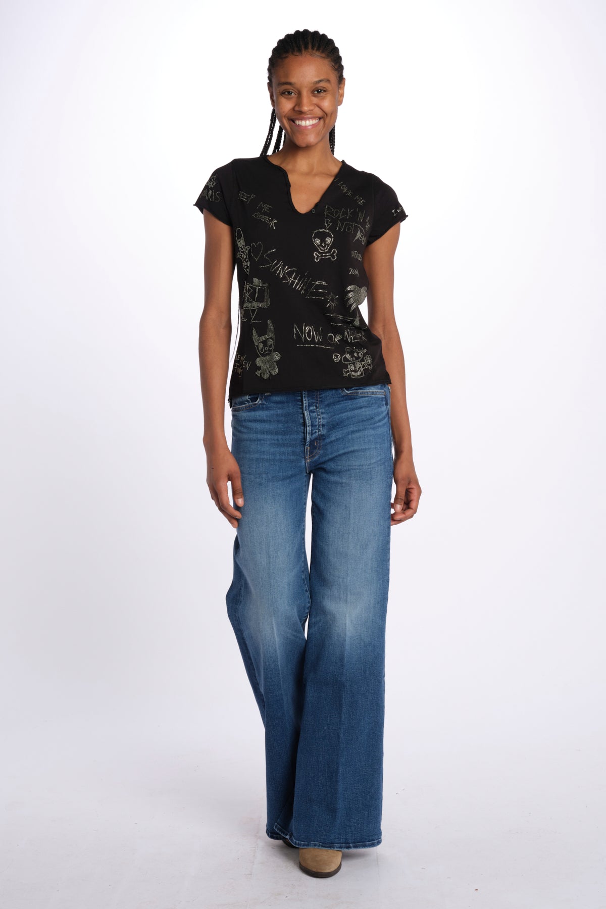 Tunisien ml cl multi strass JWTN02633 BLACK zadig & voltaire 