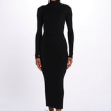 MIREILLE abito in maglia scollo schiena KWDR00179 NERO zadig & voltaire 