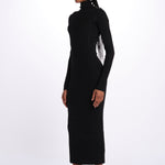 MIREILLE abito in maglia scollo schiena KWDR00179 NERO zadig & voltaire 