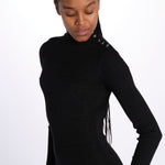 MIREILLE abito in maglia scollo schiena KWDR00179 NERO zadig & voltaire 