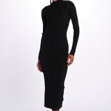 MIREILLE abito in maglia scollo schiena KWDR00179 NERO zadig & voltaire 