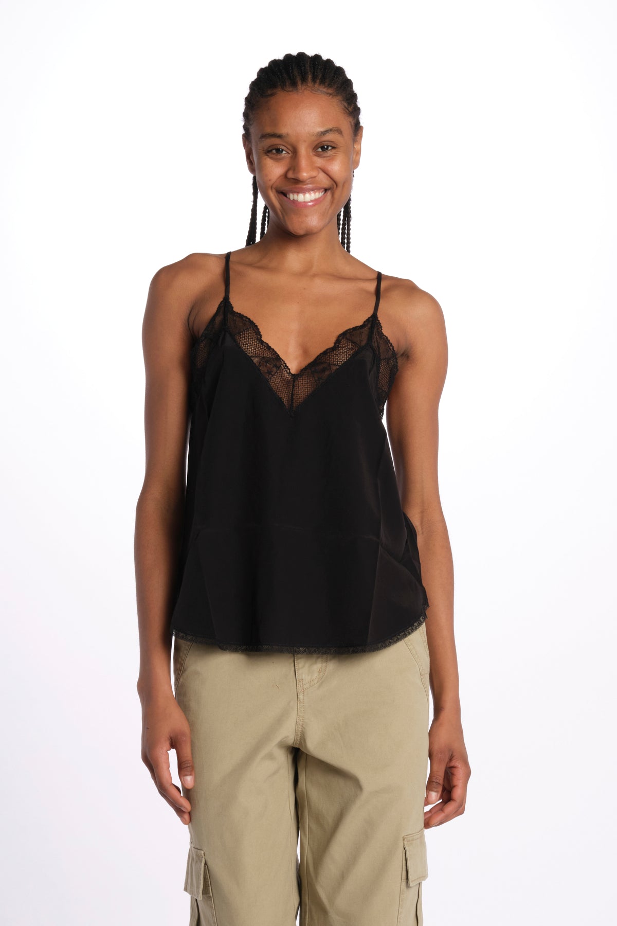 Christy cdc perm top spallina sottile PWGCP0702F NOIR zadig & voltaire 
