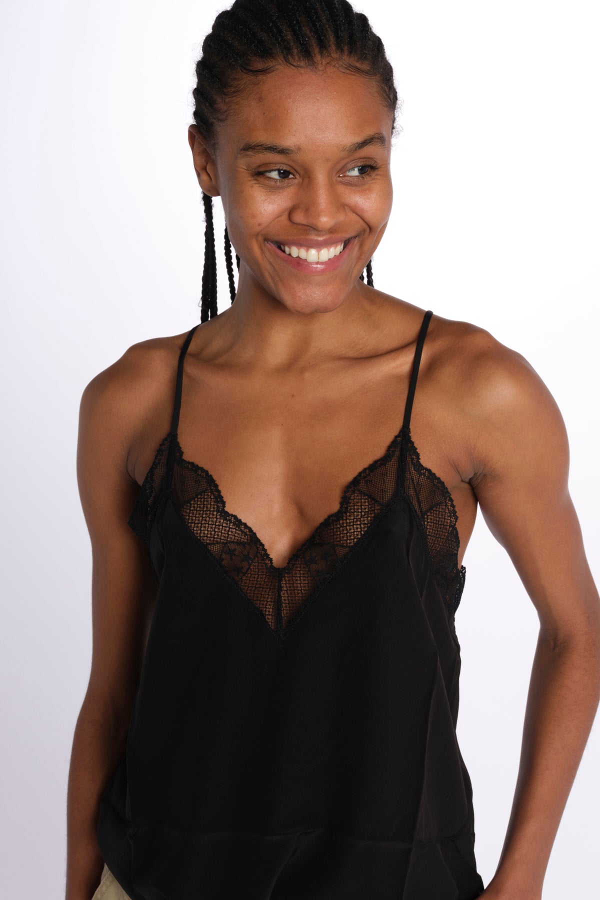 Christy cdc perm top spallina sottile PWGCP0702F NOIR zadig & voltaire 
