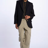 VICKA giacca in tweed lurex con bottoni oro WWBL00838 NERO zadig & voltaire 