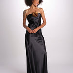 abito lungo con elastico 3326 BLACK access 