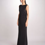 abito lungo in jersey con scollo dietro 3328 BLACK access 