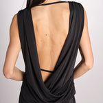 abito lungo in jersey con scollo dietro 3328 BLACK access 