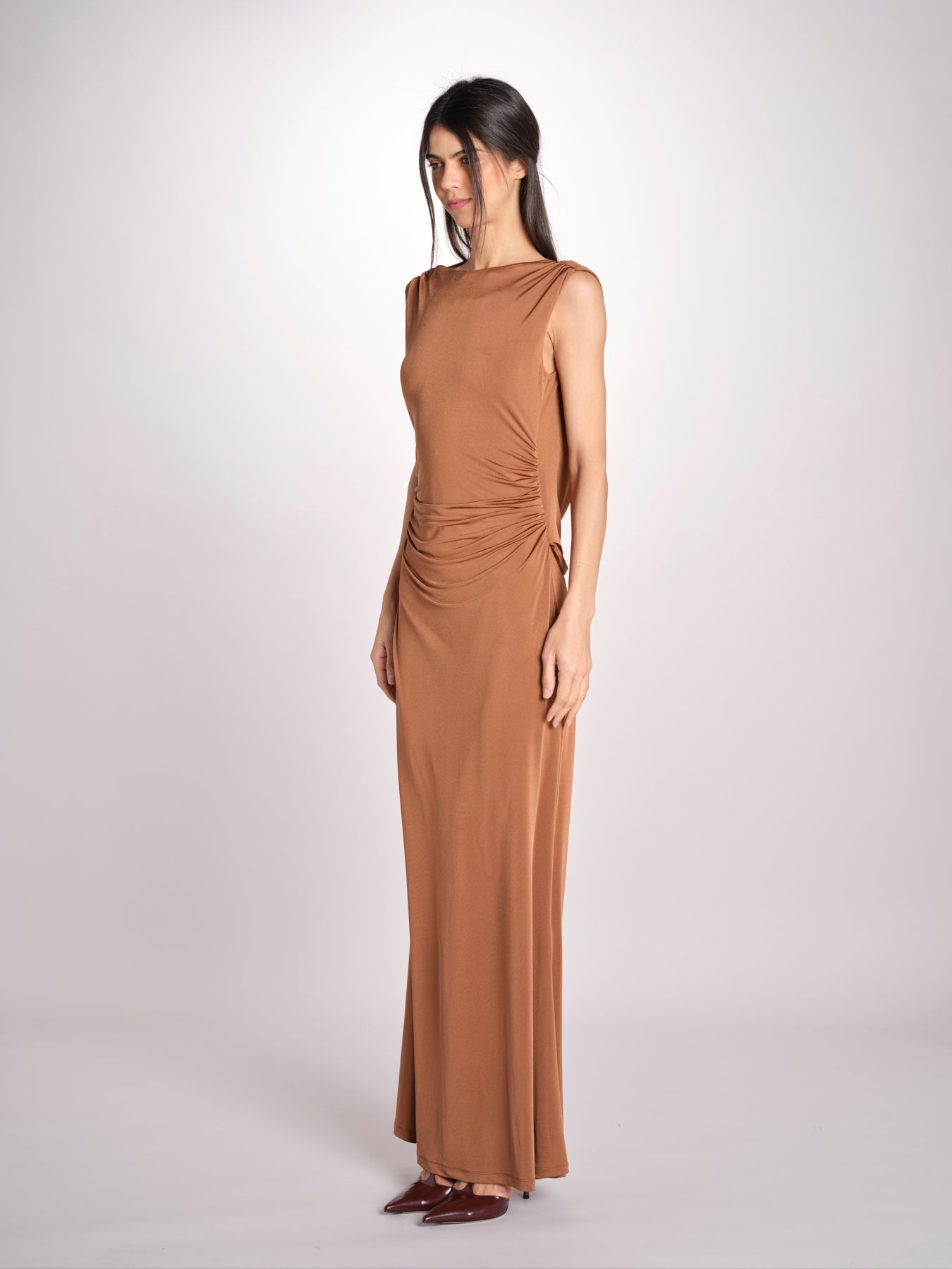 abito lungo in jersey con scollo dietro 3328 CHOKO access 