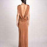 abito lungo in jersey con scollo dietro 3328 CHOKO access 