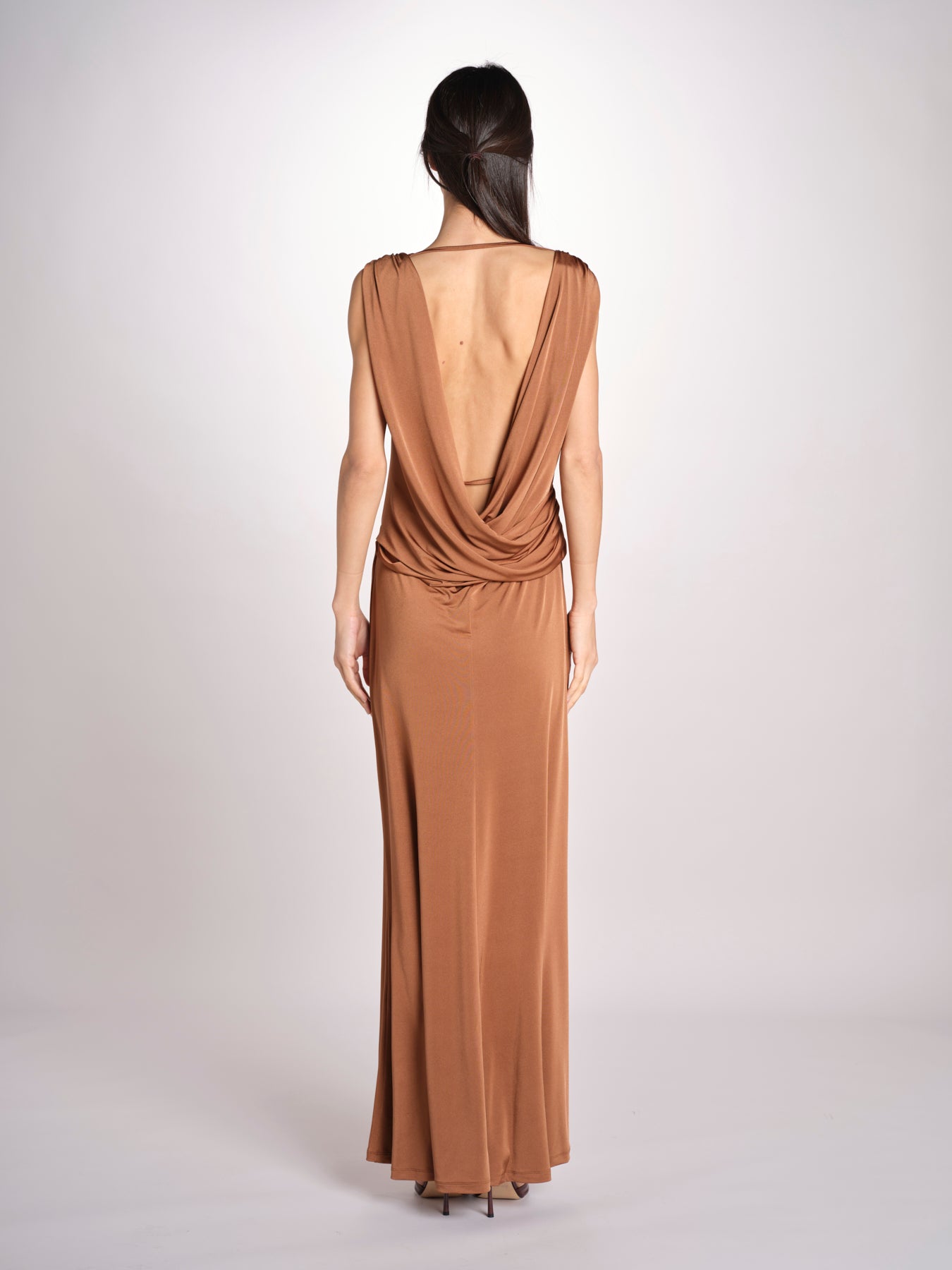 abito lungo in jersey con scollo dietro 3328 CHOKO access 