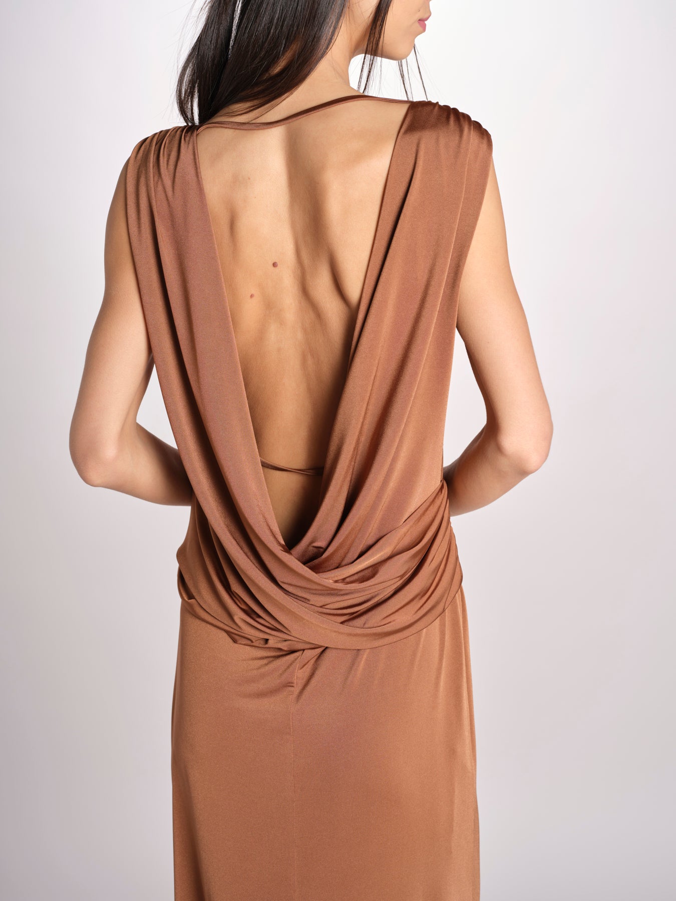 abito lungo in jersey con scollo dietro 3328 CHOKO access 