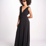 abito lungo in jersey con nodo 3331 NERO access 