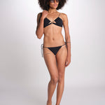 costume due pezzi con spalline sottili KAISS DEEP BLACK amazuìn 