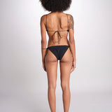 costume due pezzi con spalline sottili KAISS DEEP BLACK amazuìn 
