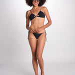 costume due pezzi con spalline sottili KAISS DEEP BLACK amazuìn 